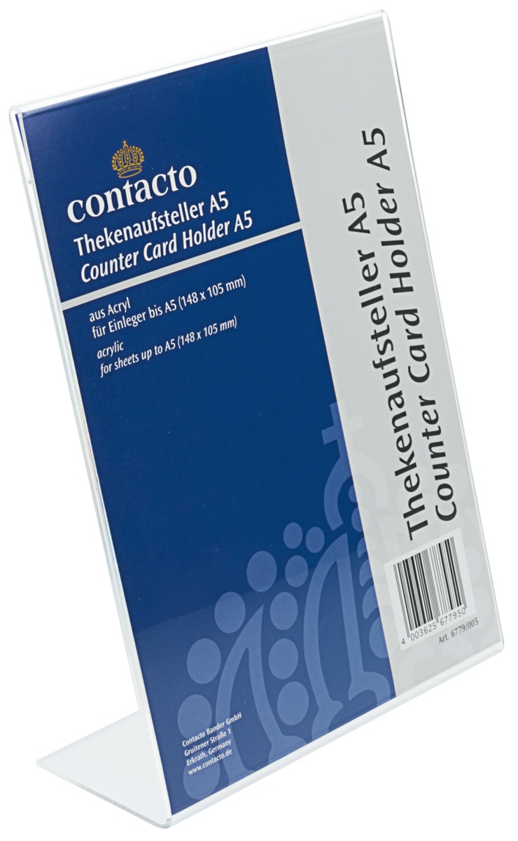 Contacto 6779/005 - Thekenaufsteller DIN A5 Acryl