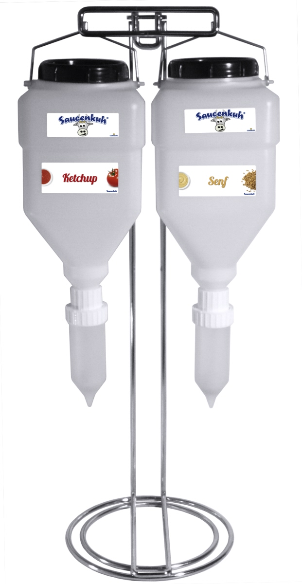 Contacto 1463/002 - Komplettset 2 Saucenkühe DUO mit Ständer