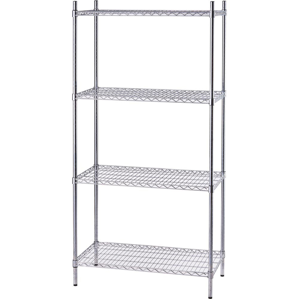 Stalgast Lagerregal aus Chromstahl 910x610x1800 mm (BxTxH)