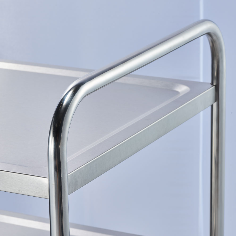 Stalgast Servierwagen aus Edelstahl, mit drei Borden, 860 x 540 x 920 mm (BxTxH)