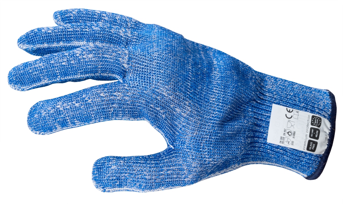 Contacto 6527/009 - Schnittschutzhandschuh extra schwer, Größe L, einzeln (blau)