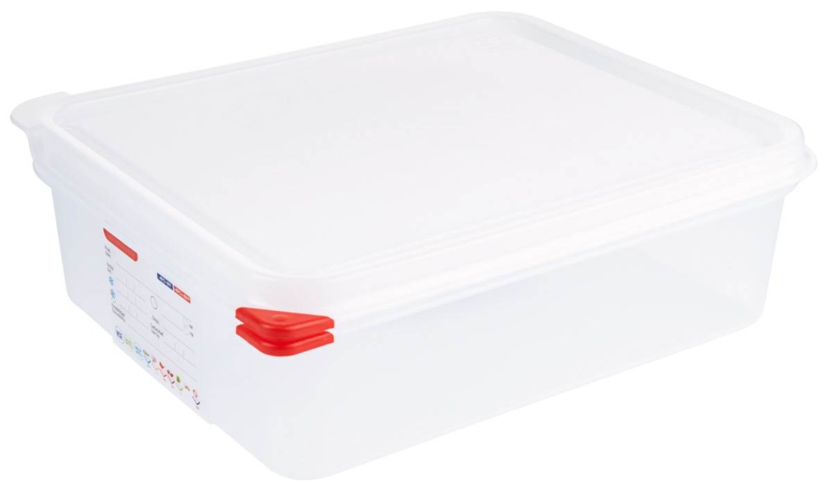 Contacto 5012/100 - Behälter GN 1/2 100 mm mit HACCP Colorclip Deckel aus Polypropylen, transparent