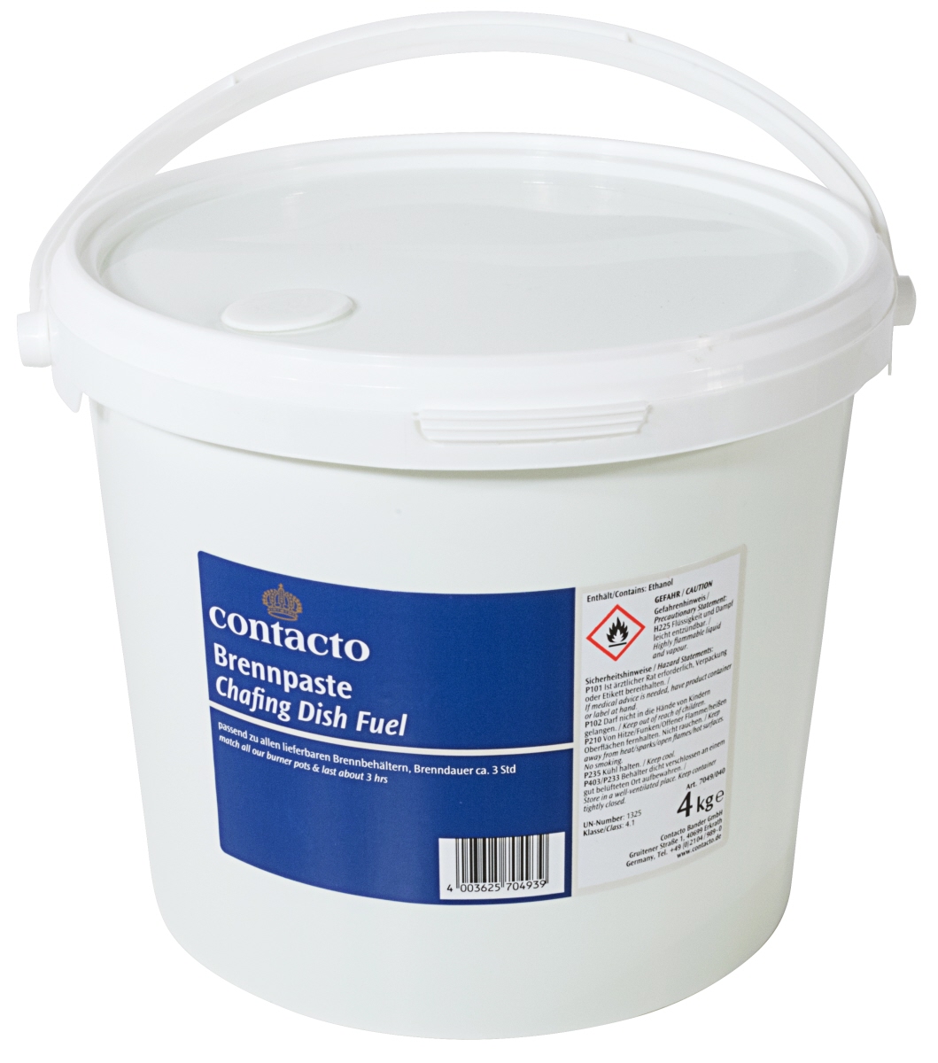 Contacto 7049/040 - Brennpaste, 4 kg Basis Ethanol