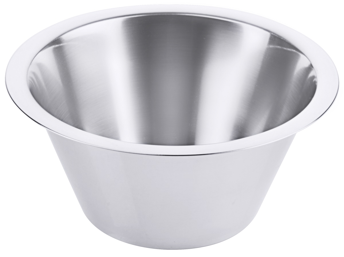 Edelstahl Schüssel 0,75 l, flach konisch - Contacto