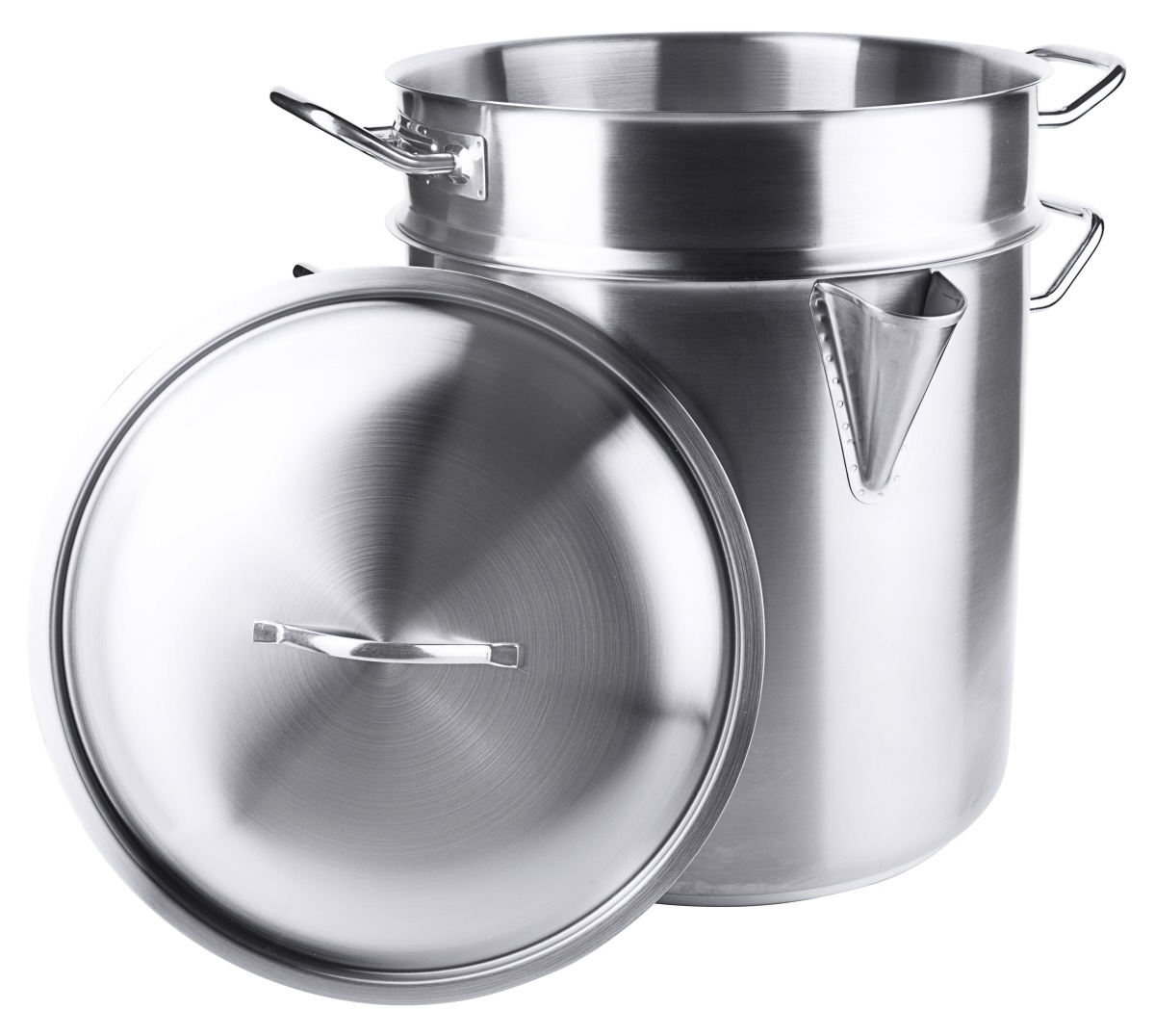 Simmertopf groß 15 l Ø 32 cm Edelstahl mit Deckel
