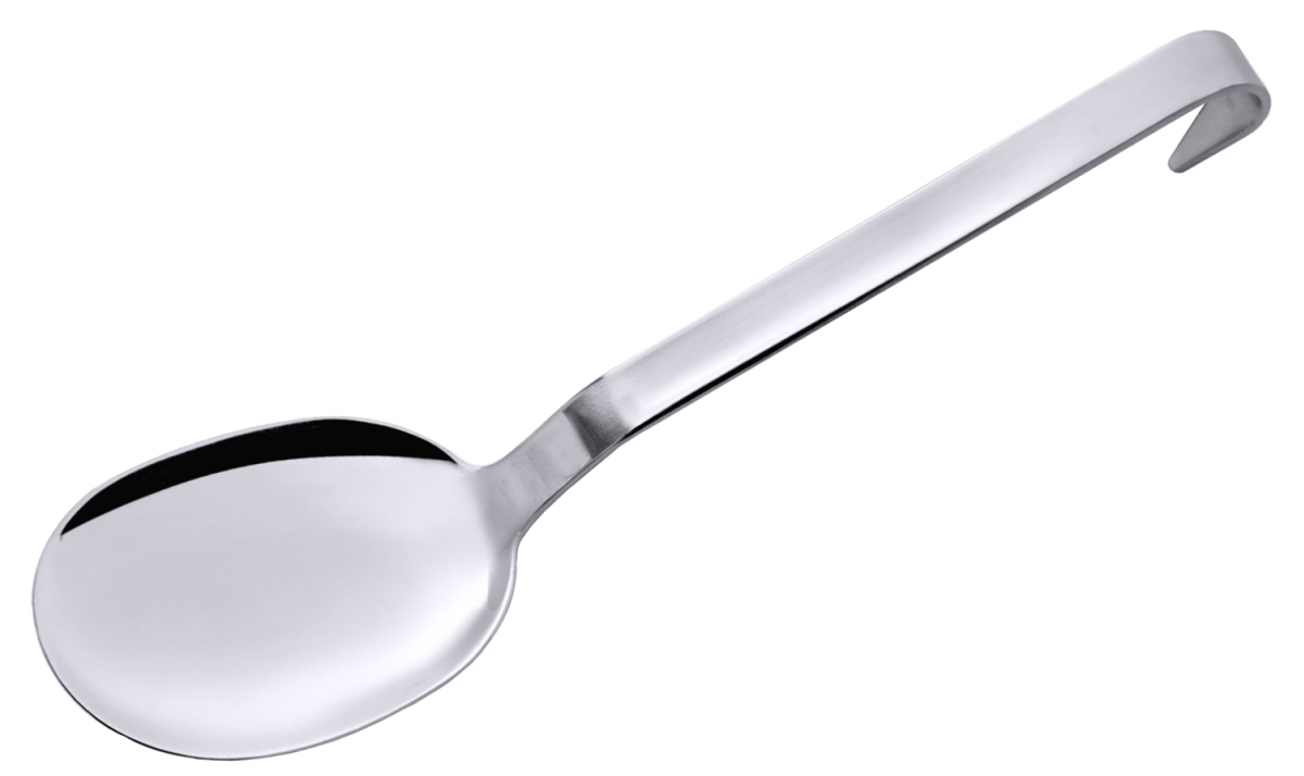 Servierlöffel Edelstahl, flache Form 27 cm - Contacto