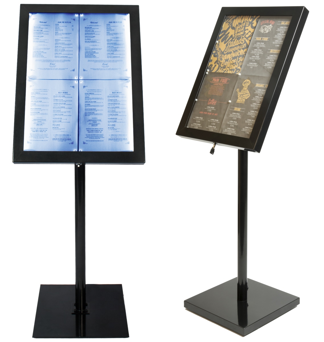 Contacto LED Speisekarten Display 4xA4
