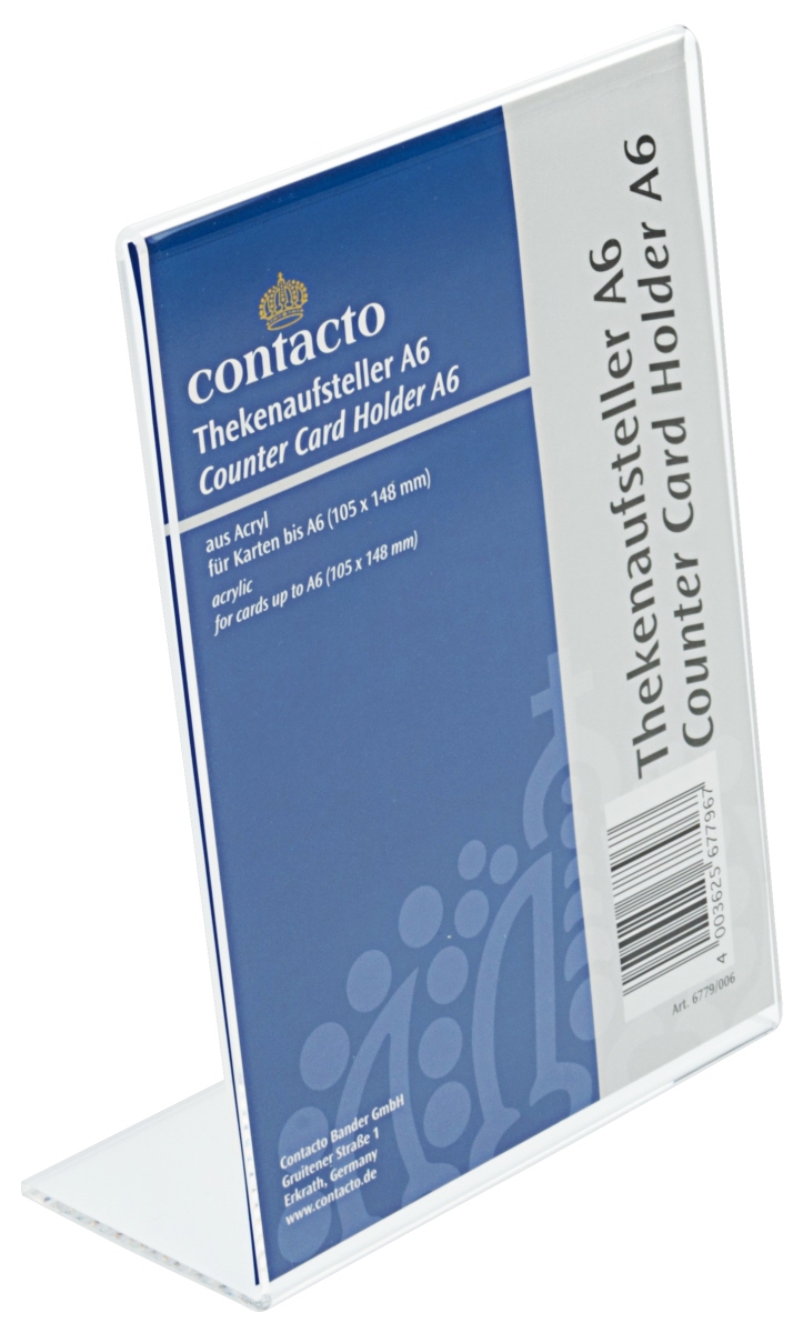 Contacto 6779/006 - Thekenaufsteller DIN A6 Acryl