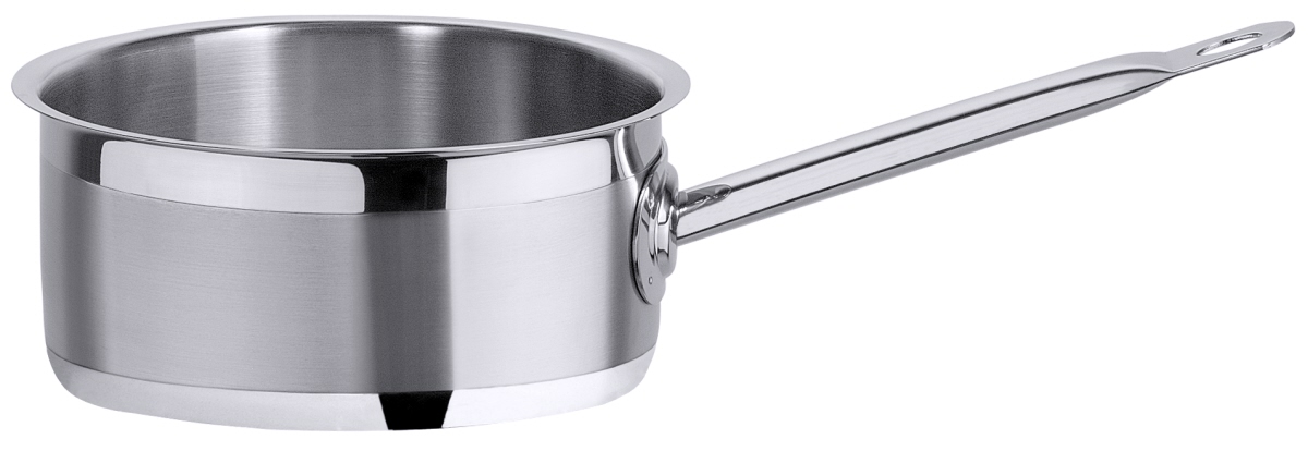 Edelstahl Stielkasserolle, niedrig 16 cm - Contacto