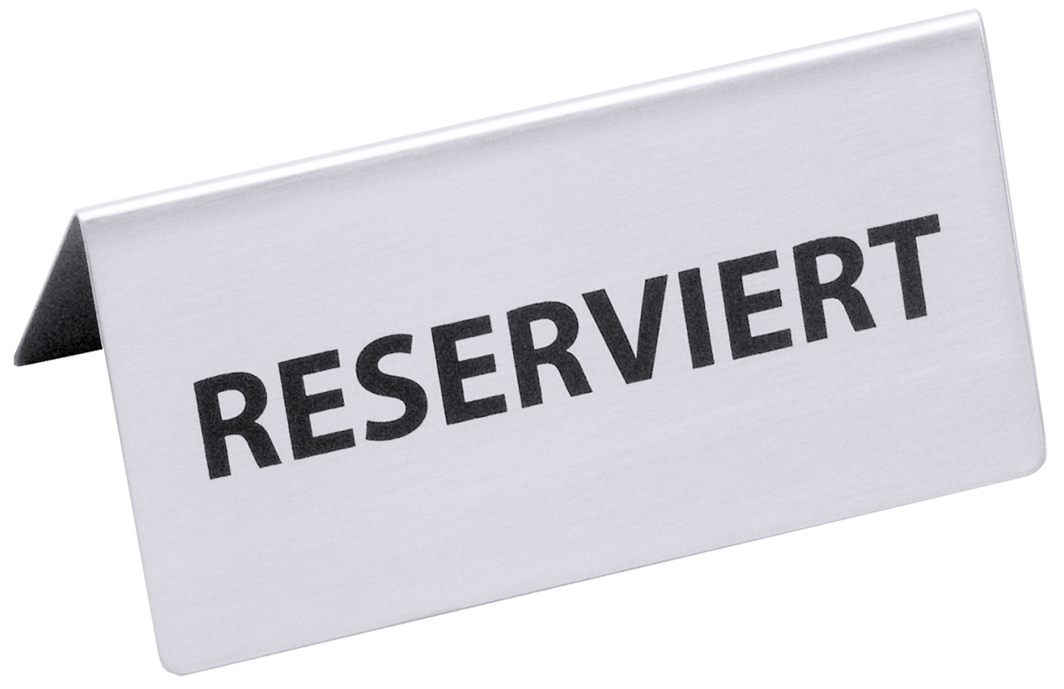 Contacto Reserviert-Aufsteller RESERVIERT 120 x 55 mm, seidenmatt