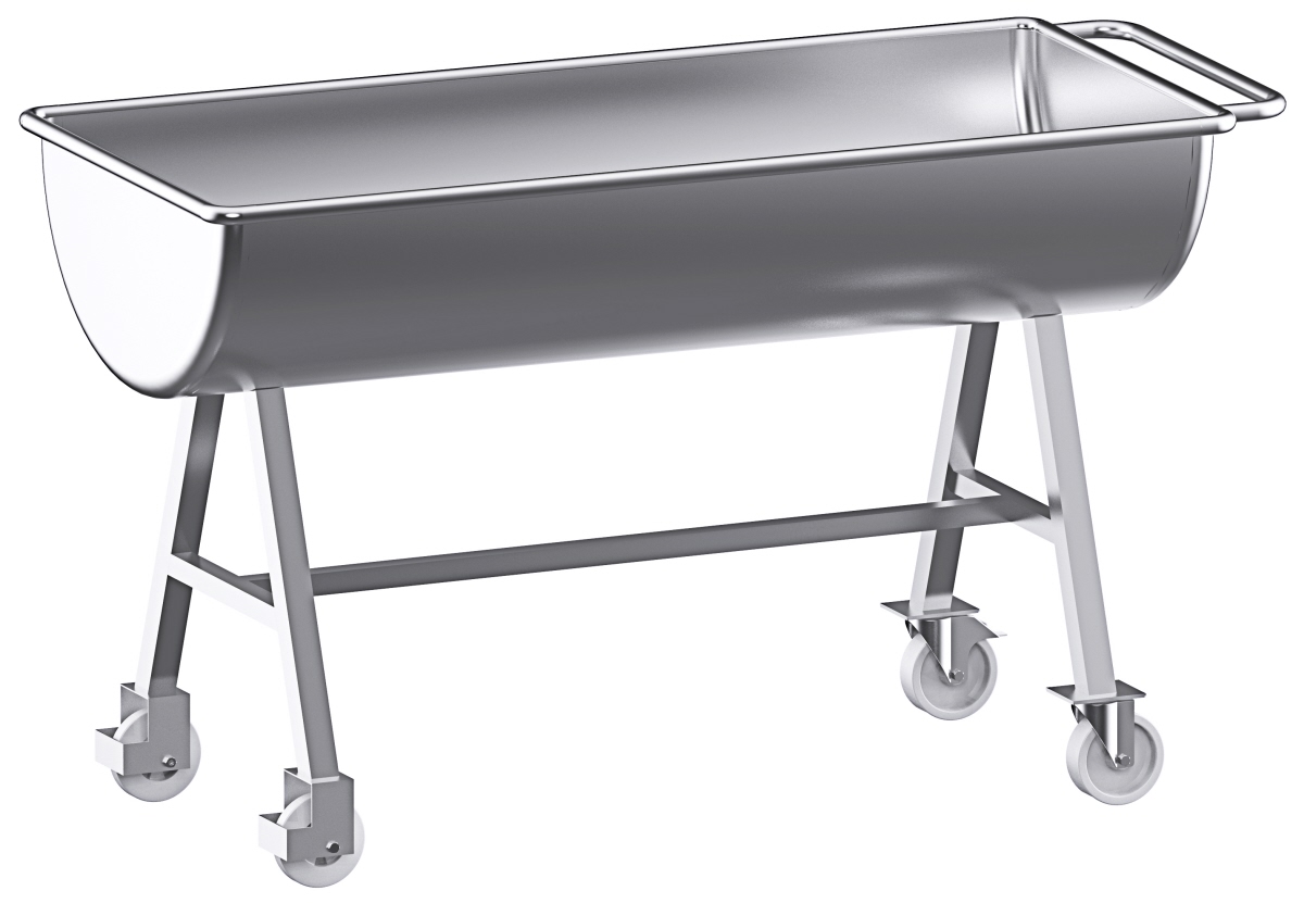 Contacto 402/200 - Mengmulde 200 l mit zwei Bockrollen und zwei feststellbaren Lenkrollen