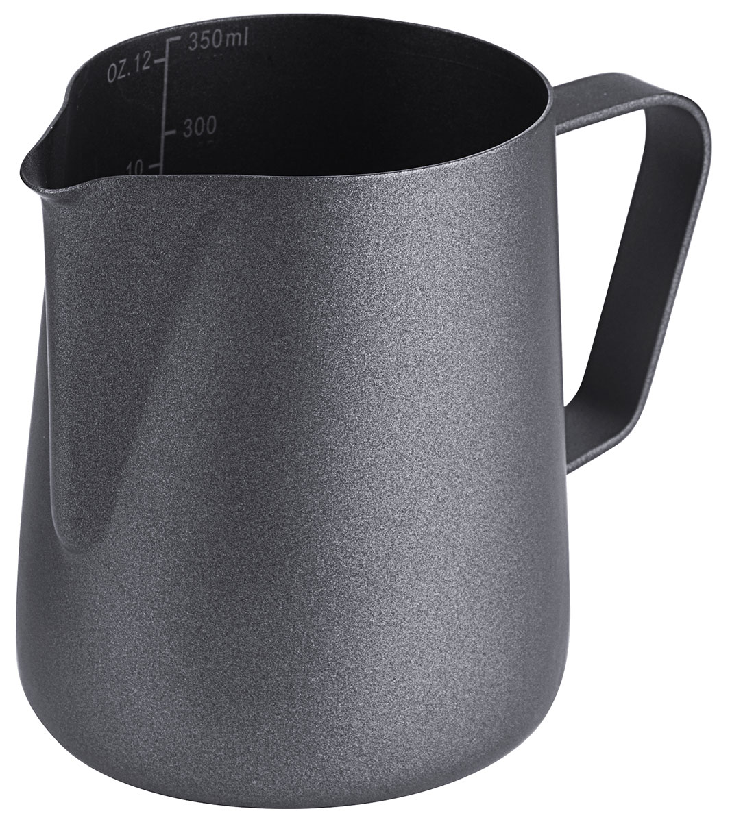 Contacto 103/035 - Milchkanne Kanne Edelstahl schwarz PTFE Antihaft 0,3 Liter