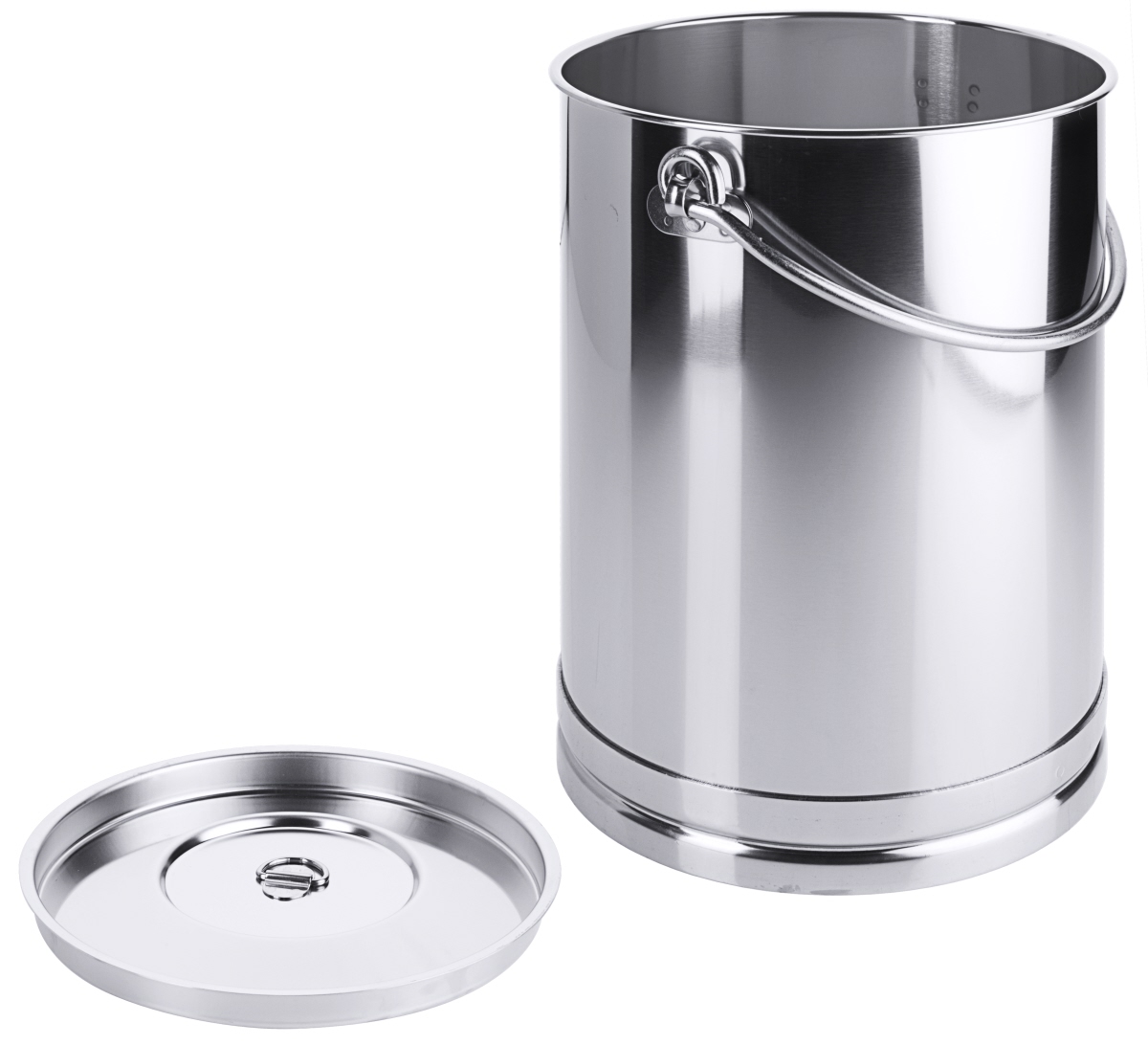 Contacto 3003/010 - Eimer, zylindrisch 10 l mit Bodenreifen und Deckel