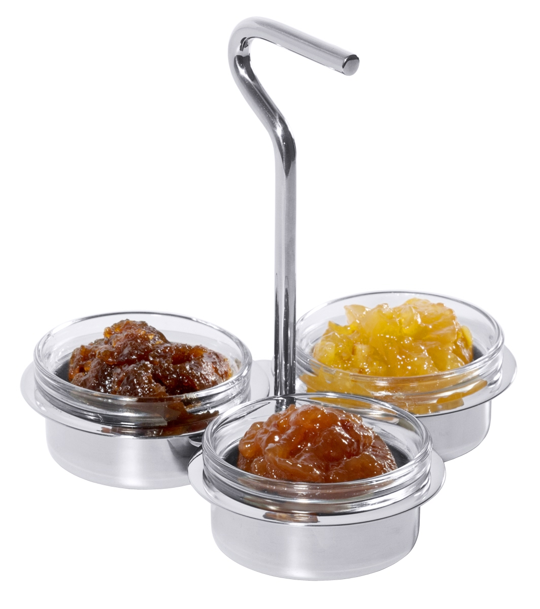 Contacto 3291/003 - Marmeladen-Etagere mit drei Glasschälchen 6 cm