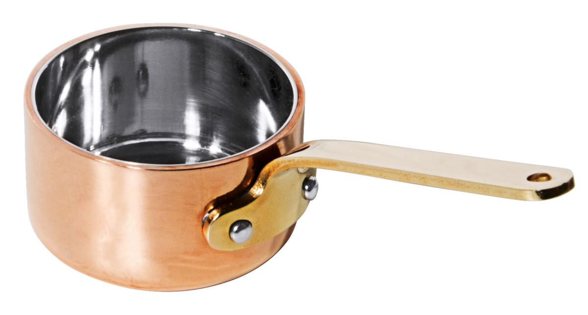 Contacto 8770/050 - Stielkasserolle 5 cm flach aus Kupfer/Edelstahl