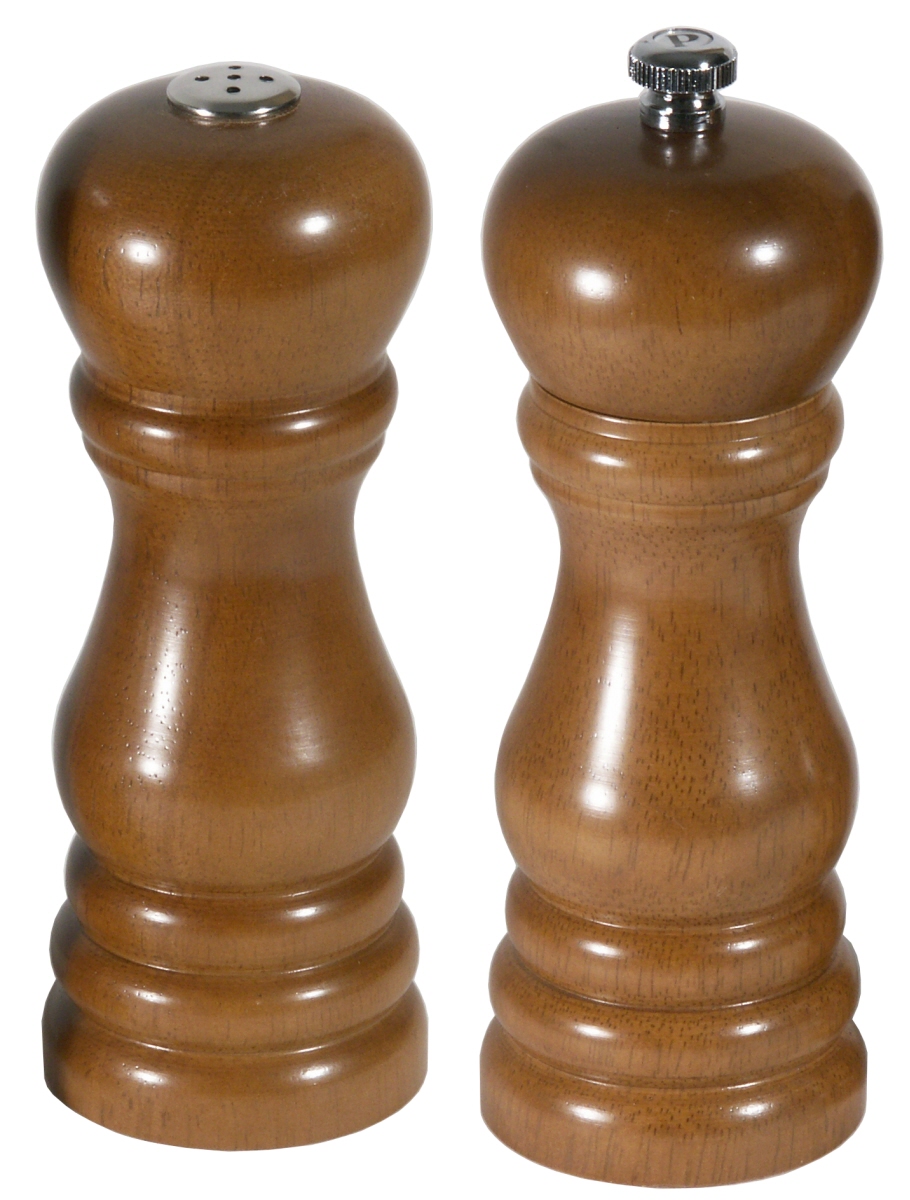 Contacto 6867/160 - Set Salzstreuer Pfeffermühle dunkelbraunes Holz 16 cm Gewürzmühle