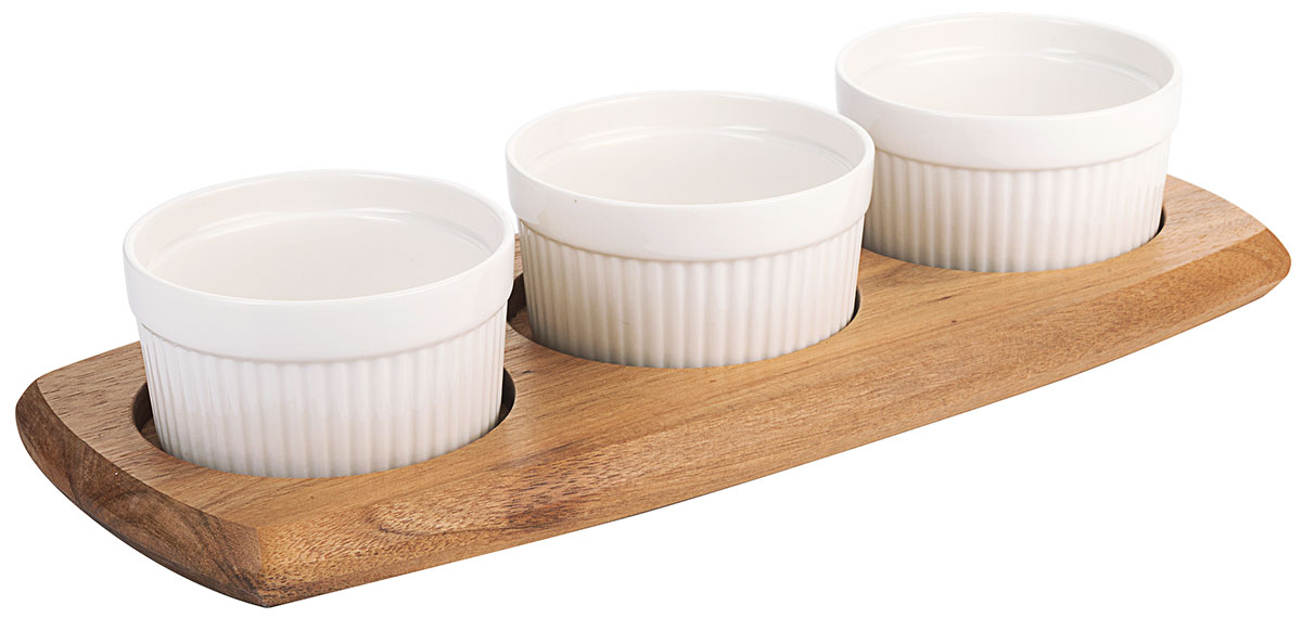 Contacto 3874/340 - Dip Set Tapas Dipschälchen Porzellan Schälchen 34 x 14,5 cm