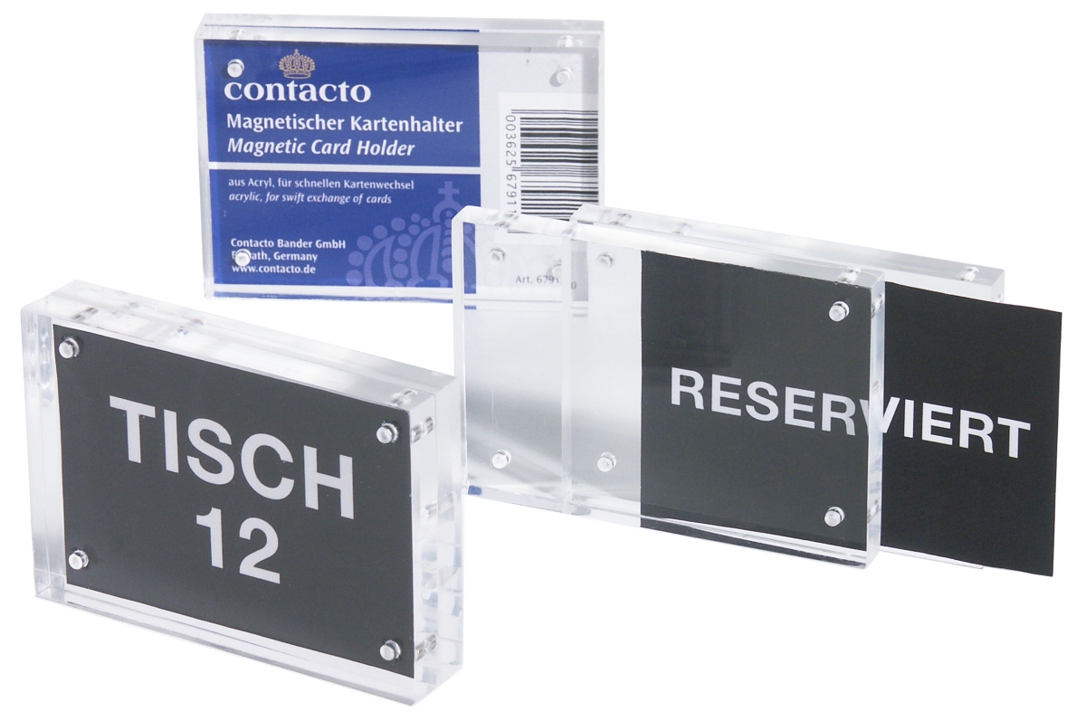 Contacto 6791/080 - Acryl-Kartenhalter, magnetisch