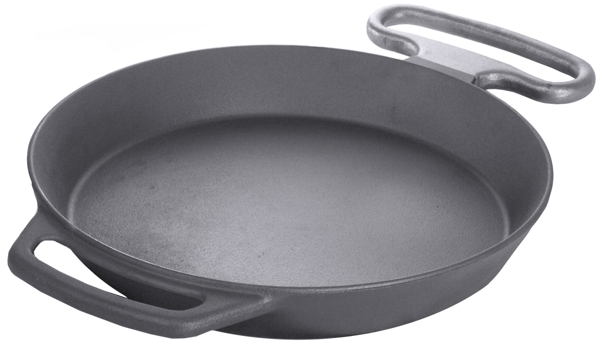 Contacto 5091/650 - Eisenguss-Riesenpfanne mit 2 angegossenen Griffen und Zusatzgriff
