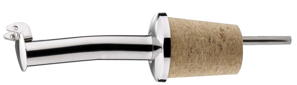 Contacto 369/091 - Flaschenausgießer 9 cm Naturkorken mit Luftrohr und Kläppchen