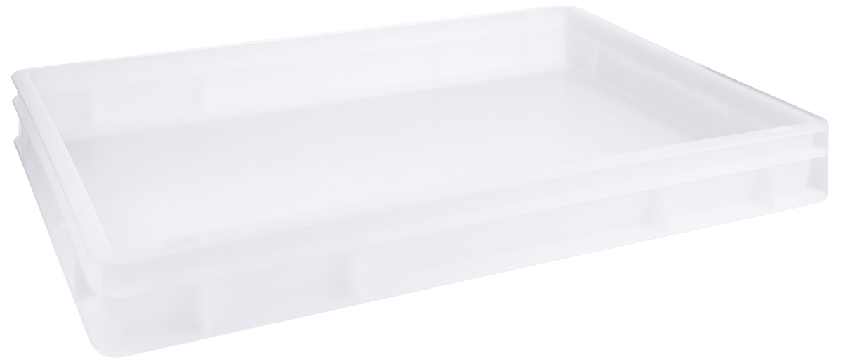 Pizzaballenbehälter Polyethylen, weiß 60 x 40 x 7,5 cm - Contacto
