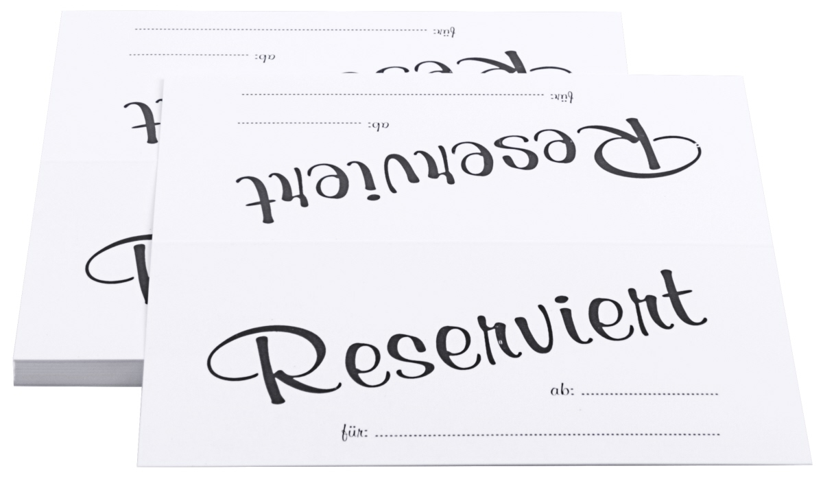 Contacto 6783/901 - Einschubkarten Reserviert 25 St. doppelt für Aufsteller