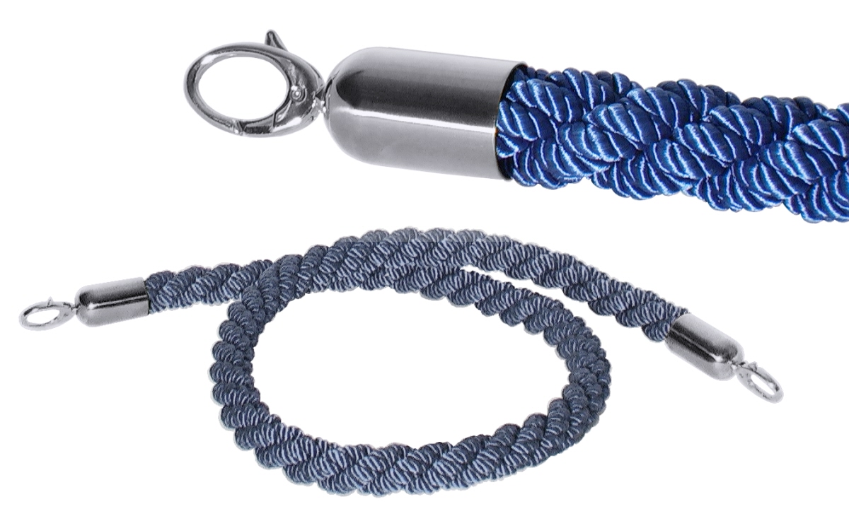 Absperrseil gewunden, blau - Contacto