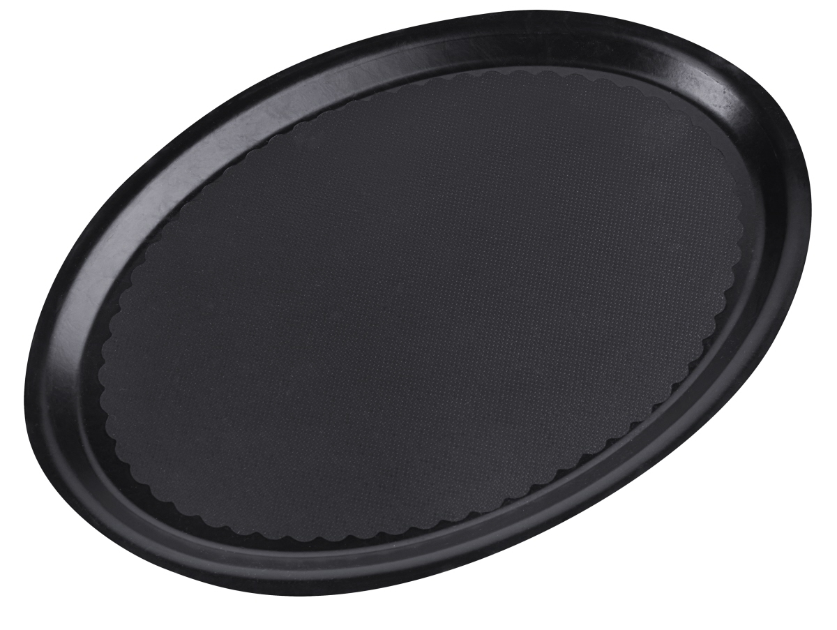 Contacto 5351/901 - Tablett Serviertablett oval rutschfest 29 x 21 cm schwarz