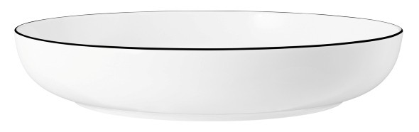 Foodbowl 28 cm Modern Life, Black Line, mit Farbrand, schwarz