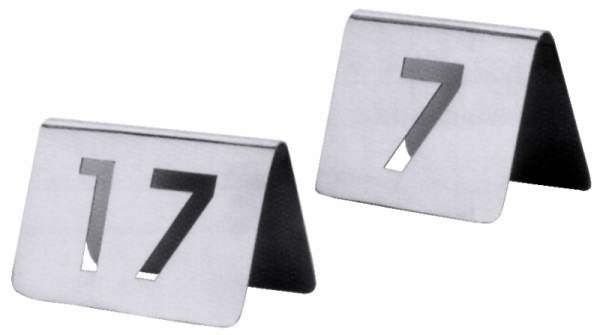 Tischnummernschilder 85-96 mit ausgestanzten Ziffern