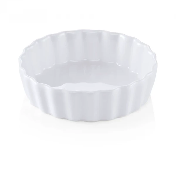 Tortenform Porzellan, Rand strukturiert Ø 10 cm, 2,6 cm hoch