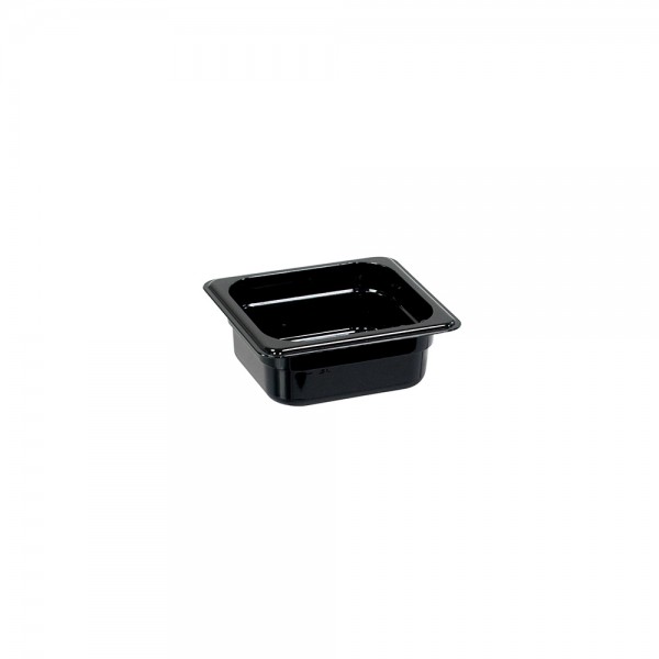 Gastronormbehälter, Serie STANDARD, Polycarbonat, schwarz, GN 1/6 (100 mm)