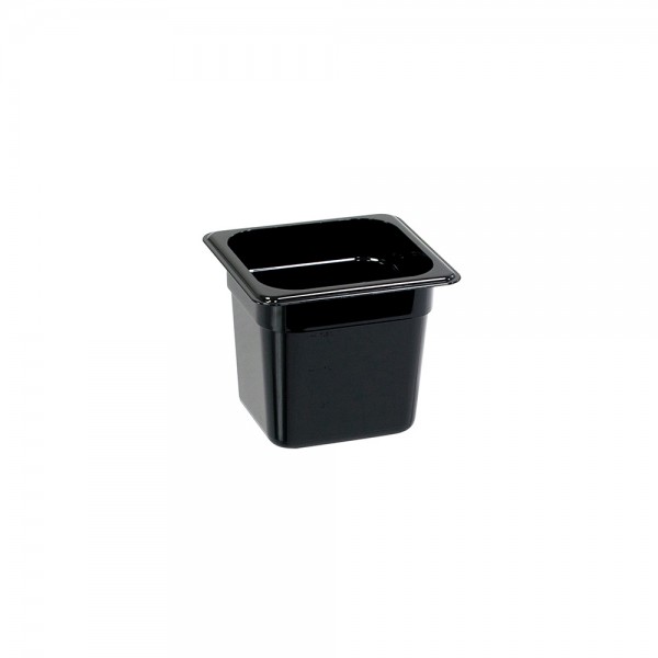 Gastronormbehälter, Serie STANDARD, Polycarbonat, schwarz, GN 1/6 (150 mm)