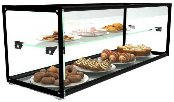 Show-Vitrine Neutral EP30D Display für Lebensmittelpräsentation