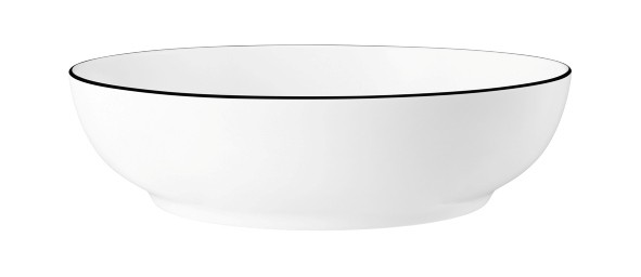 Foodbowl 25 cm Modern Life, Black Line, mit Farbrand, schwarz