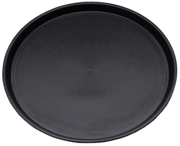 Contacto 5356/320 - Tablett, Glasfaser Polyester rund,schwarz,rutschfest 32 cm