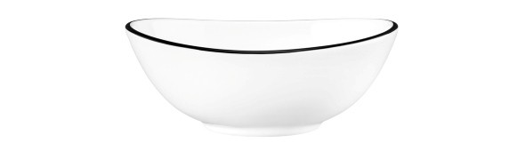 Bowl oval M5306 12 cm Modern Life, Black Line, mit Farbrand, schwarz