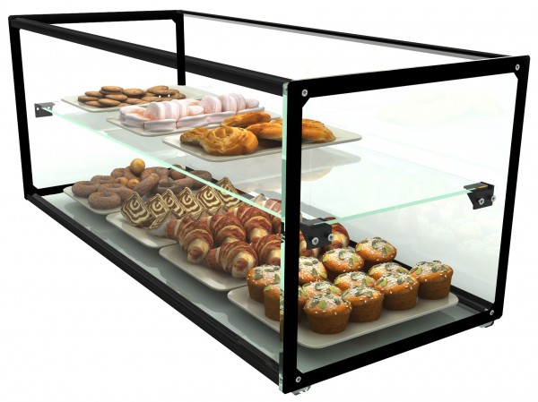Show-Vitrine Neutral EP36D Display für Lebensmittelpräsentation