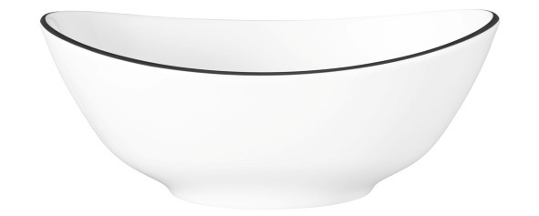 Bowl oval 5414 18,5 cm Modern Life, Black Line, mit Farbrand, schwarz