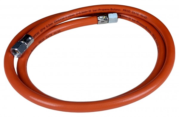 Gasschlauch 150 cm, beidseitig 1/4lks
