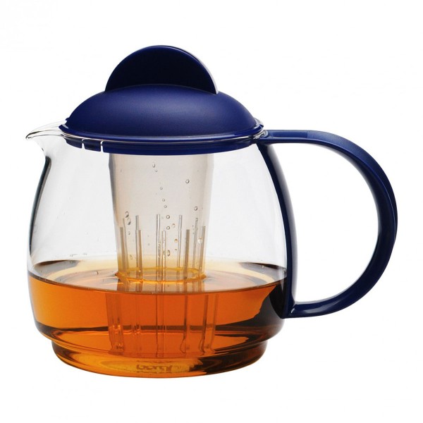 Trendglas 320102 - Teekrug 1.8 - blau mit Sieb (4 Stück)