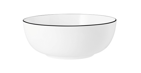 Foodbowl 20 cm Modern Life, Black Line, mit Farbrand, schwarz