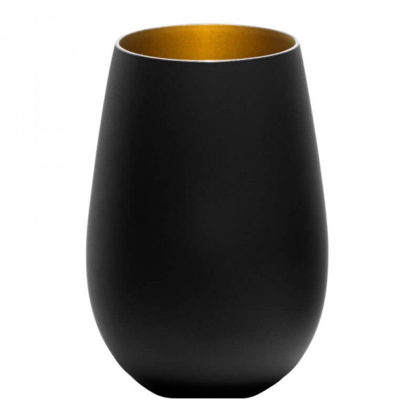 Stölzle 3529212 - Becher Olympic/Elements Schwarz Gold matt