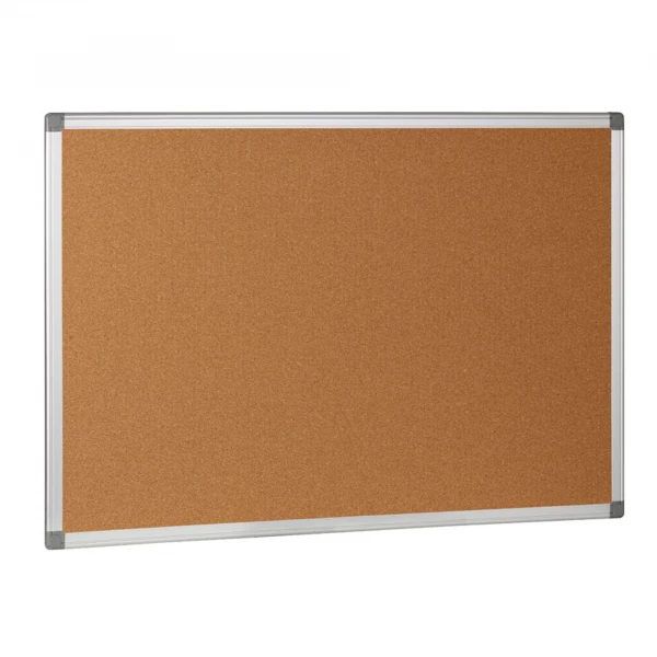 Pinnwand-Kork 60x90cm + Montagematerial, Rahmen aus Aluminium