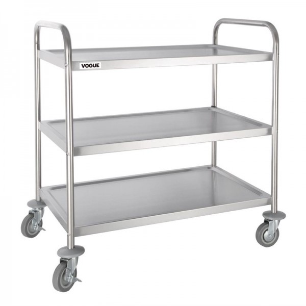 Vogue Servierwagen aus Edelstahl,3 Ablagen 93 x 86 x 53,5 cm