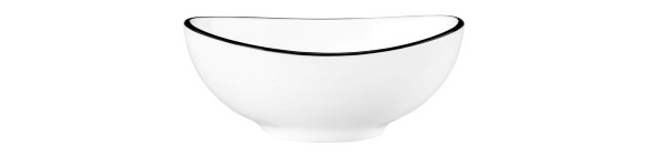 Bowl oval M5307 9 cm Modern Life, Black Line, mit Farbrand, schwarz