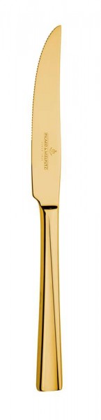 Picard & Wielpütz 160PVD-G196 - Steakmesser massiv PVD Monterey Gold Länge 221 mm