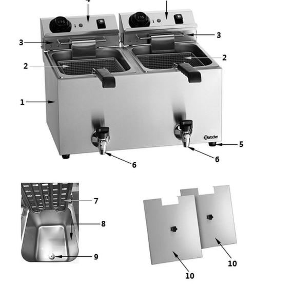 Bartscher-A162829-Fritteuse-Baugruppen-bersicht