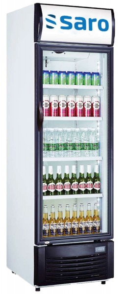Getränkekühlschrank mit Glastür 382 Liter mit Werbetafel
