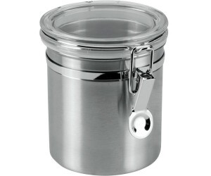 Metaltex Vorratsdose aus Edelstahl, mit Acryl,vakuumdeckel, Silikongummiring